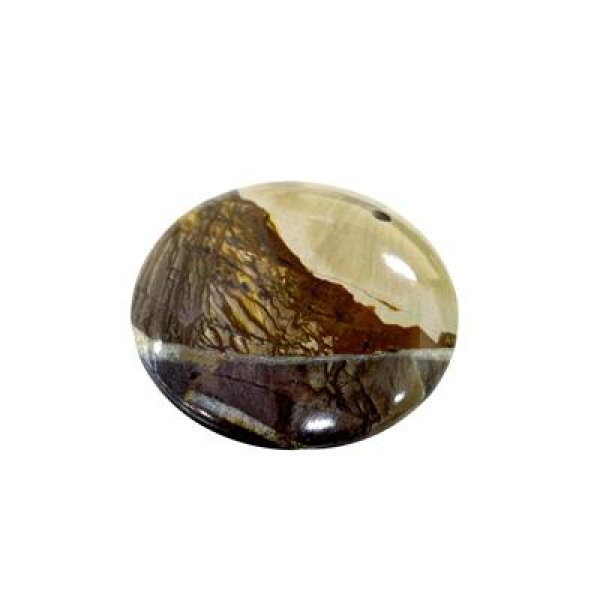 ピクチャージャスパー ラウンドカボ(貫通穴) 30.2mm - アサオ工芸