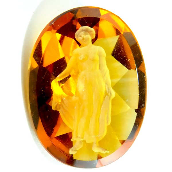 シトリン オーバルインタリオ 11.2x15.1mm - アサオ工芸オンライショップ