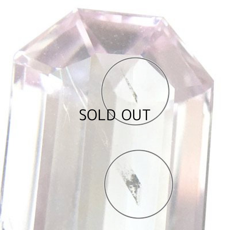 画像2: クンツァイト オクタゴンカット 10.7x19.4mm (2)