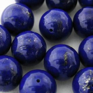 人工石　青色の玉 京都オパール（人工石）/丸玉 片穴 露草色 | ・天然石・天然素材