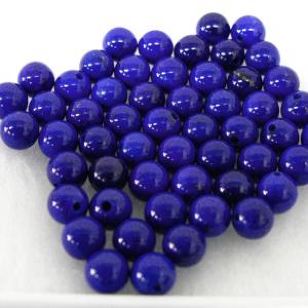 ラピスラズリ 丸玉(片穴) 5-5.5mm - アサオ工芸オンライショップ