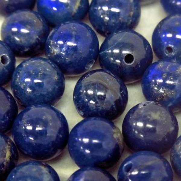 ラピスラズリ 丸玉(貫通) 6.5-7.5mm - アサオ工芸オンライショップ