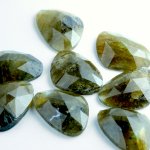 画像1: ラブラドライト ローズカット 10x14mm (1)