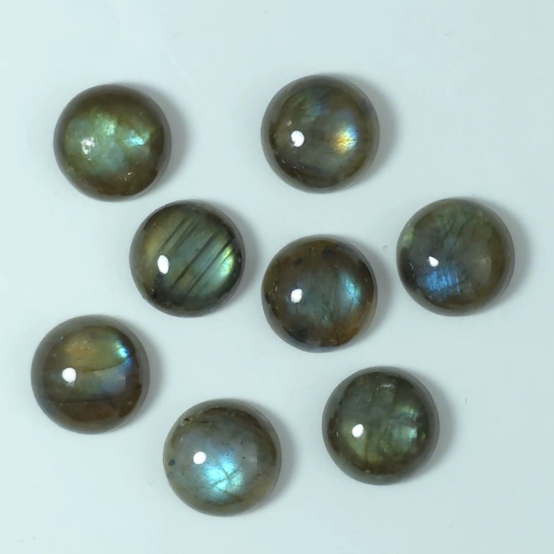 画像1: ラブラドライト ラウンドカボ 12mm (1)