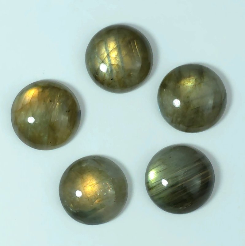 画像1: ラブラドライト ラウンドカボ 15mm (1)