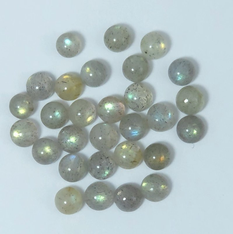 画像1: ラブラドライト ラウンドカボ 4mm (1)