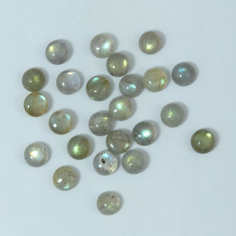 画像1: ラブラドライト ラウンドカボ 5mm (1)