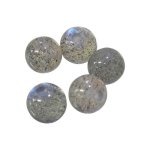 画像1: ラブラドライト 丸玉(片穴) 3-3.5mm (1)