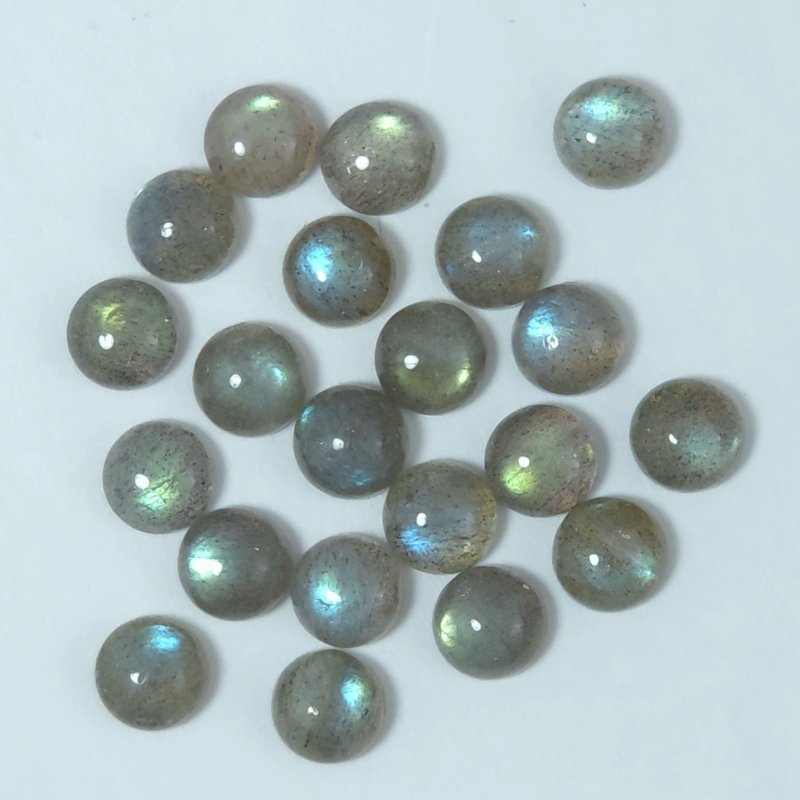 画像1: ラブラドライト ラウンドカボ 6mm (1)