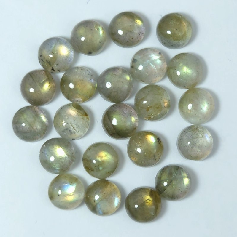 画像1: ラブラドライト ラウンドカボ 7mm (1)