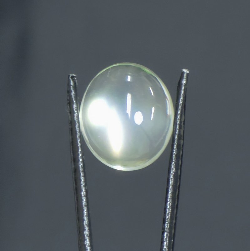 画像1: グリーンムーンストーン オーバルカボ 12.4x14.2mm (1)