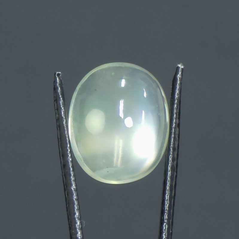 画像1: グリーンムーンストーン オーバルカボ 13.5x16.3mm (1)