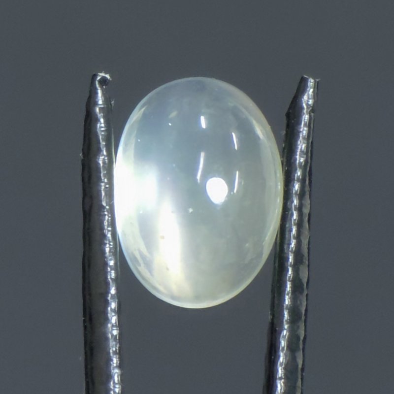 画像1: グリーンムーンストーン オーバルカボ 7.7x10.6mm (1)