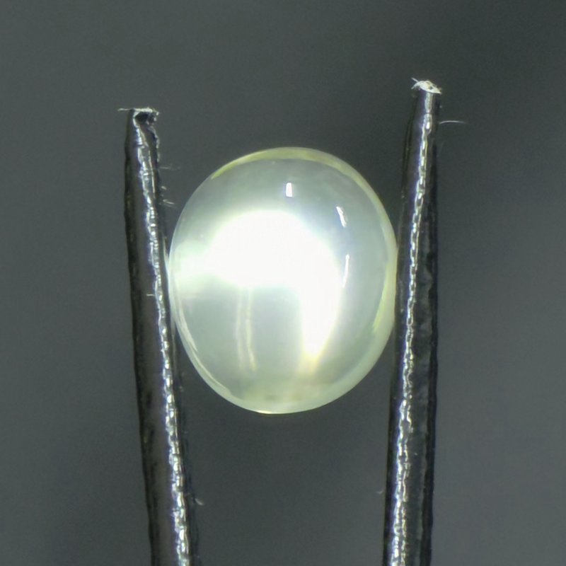 画像1: グリーンムーンストーン オーバルカボ 9.0x10.3mm (1)