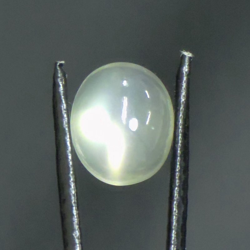 画像1: グリーンムーンストーン オーバルカボ 9.3x11.2mm (1)