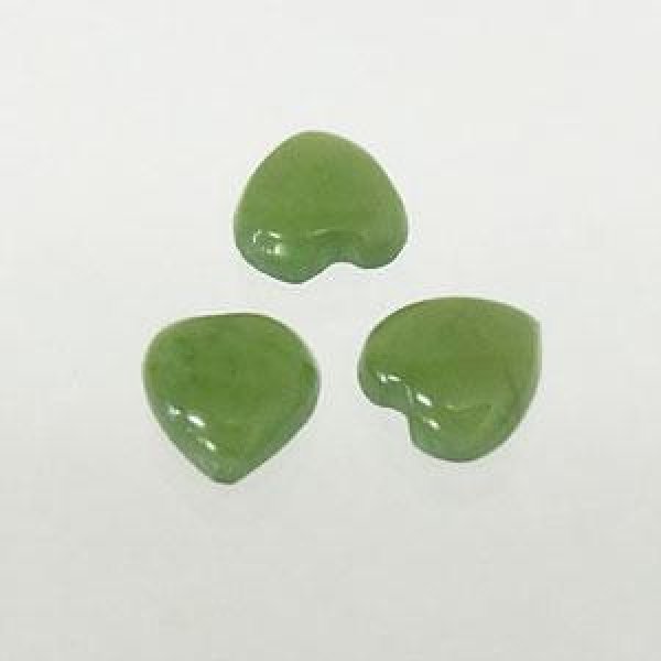 粒々模様のブルーネフライトのハート ネフライト ハートカボ 6mm - アサオ工芸オンライショップ