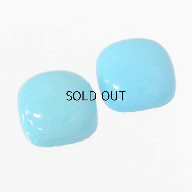 画像1: トルコ石 クッションカボ 12mm (1)