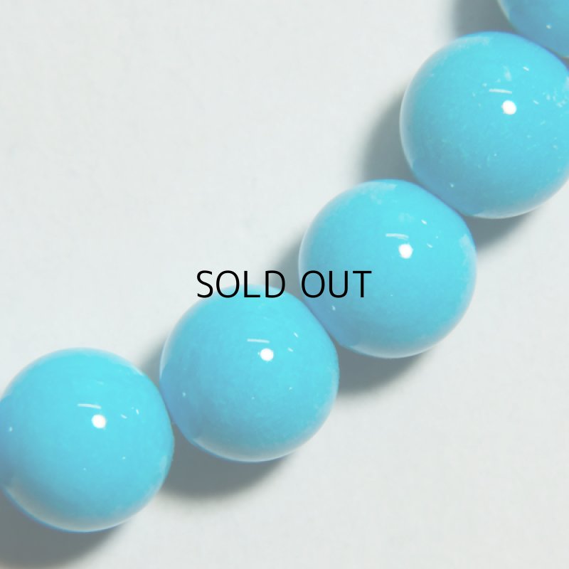 画像3: トルコ石 丸玉連(４０ｃｍ) 6-6.5mm (3)