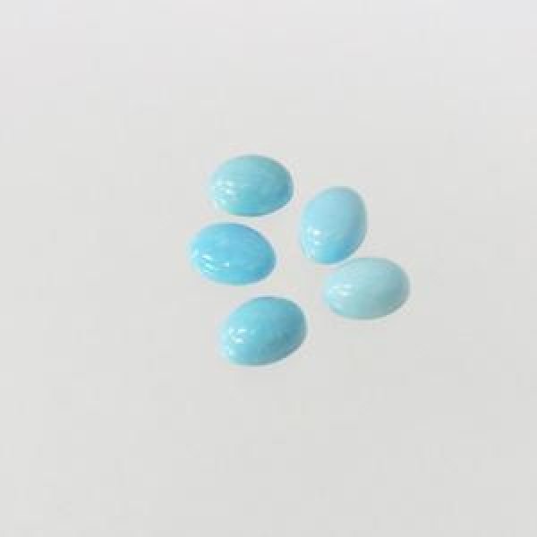 トルコ石 オーバルカボッションカット（9x11mm）10個セット
