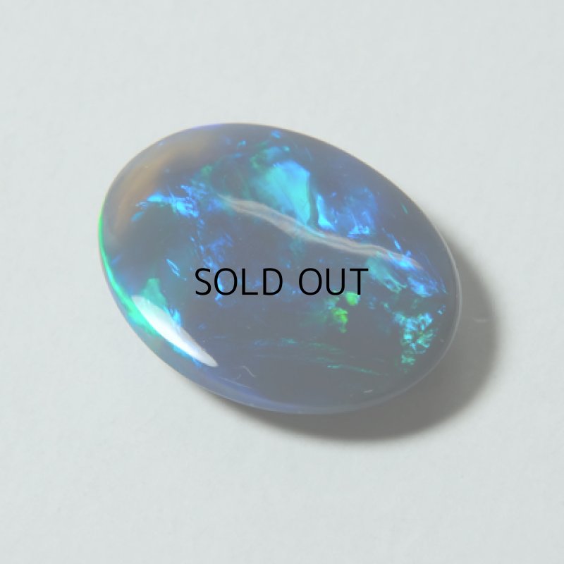 画像3: ブラックオパール オーバルカボ 9.9x12.8mm (3)