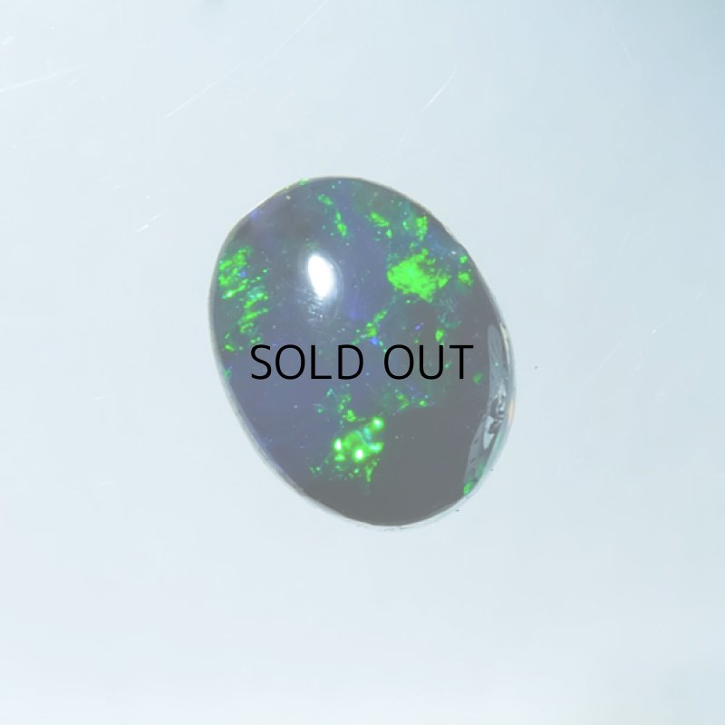 画像2: ブラックオパール オーバルカボ 4.2x5.3mm (2)