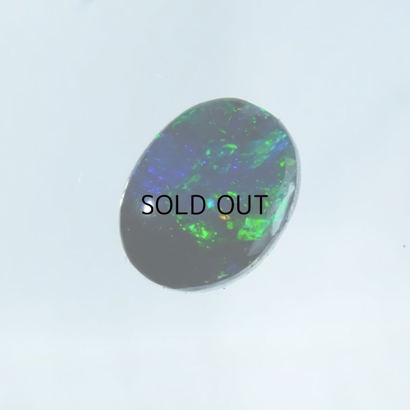 画像3: ブラックオパール オーバルカボ 4.2x5.3mm (3)