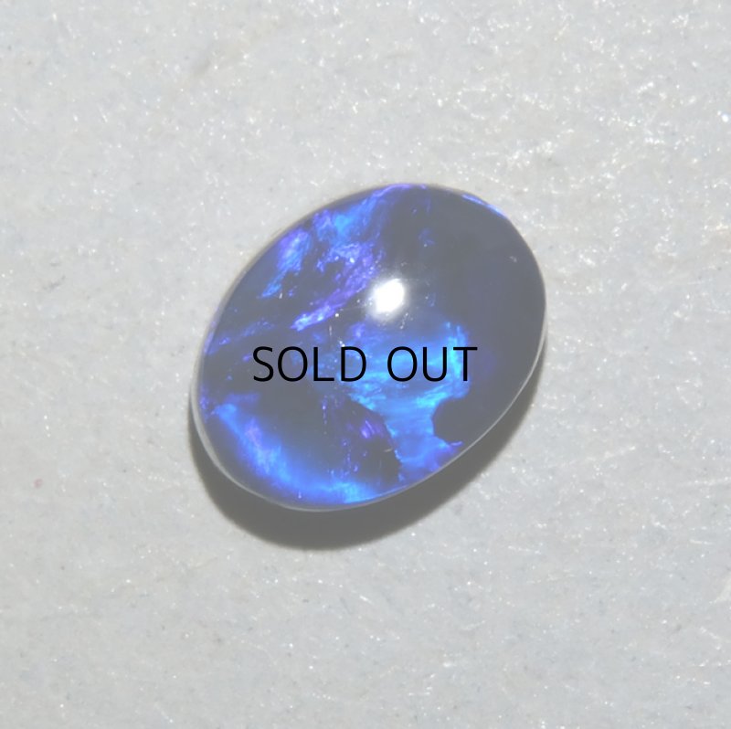 画像3: ブラックオパール オーバルカボ 4.7x6.2mm (3)