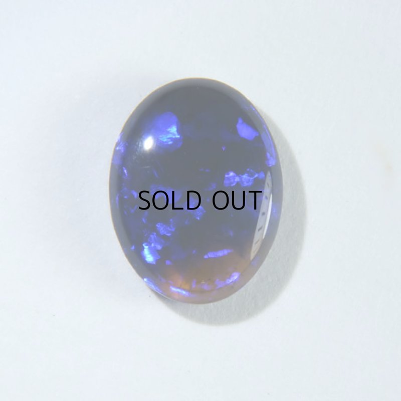 画像2: ブラックオパール オーバルカボ 6.5x8.4mm (2)