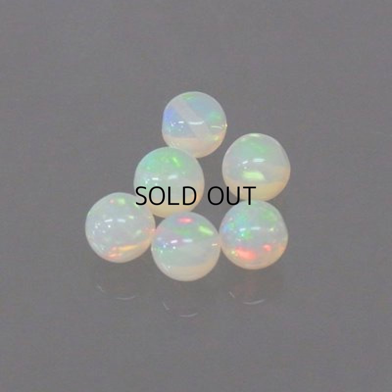 画像1: オパール 丸玉(貫通) 4.8-5mm (1)