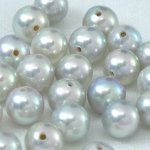 画像2: アコヤ真珠(ナチュラルブルー) ラウンド(片穴) 4.5-5mm (2)
