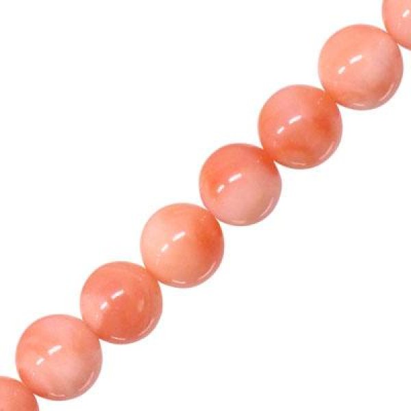 ピンクサンゴ 丸玉連(35-40CM) 5.5-6.5mm - アサオ工芸オンラインショップ