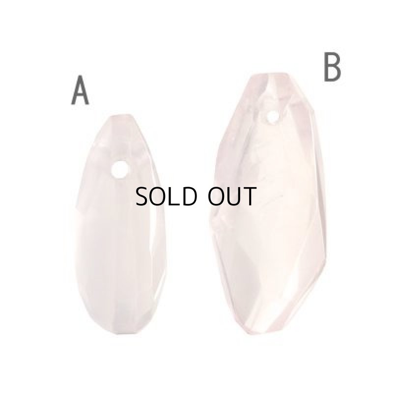 画像2: ローズクォーツ マーキスランダムカット(貫通) (2)