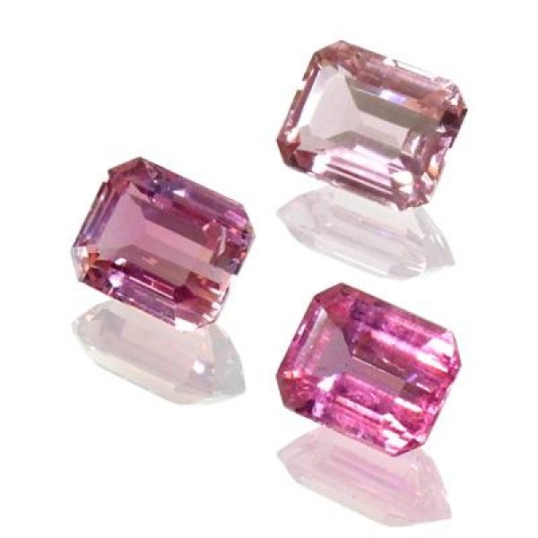 ピンクトルマリン オクタゴンカット 8x10mm - アサオ工芸