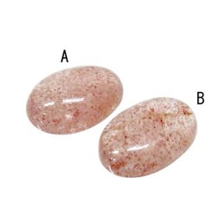 高品質♡ストロベリークォーツ♡牡丹 ストロベリークォーツ オーバルカボ 15-16mm - アサオ工芸