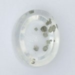 画像1: パイライトＩＮクォーツ オーバル 15.9x20.0mm (1)