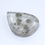 画像2: パイライトＩＮクォーツ ペアシェイプ 14.2x17.5mm (2)