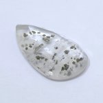 画像2: パイライトＩＮクォーツ ペアシェイプ 13.3x21.5mm (2)