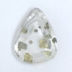 画像1: パイライトＩＮクォーツ ペアシェイプ 14.3x19.0mm (1)