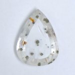 画像1: パイライトＩＮクォーツ ペアシェイプ 18.5x25.0mm (1)