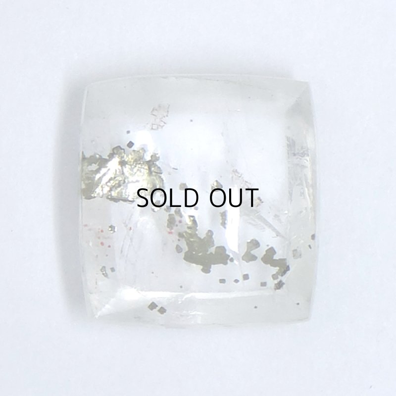 画像1: パイライトＩＮクォーツ クッション 11.3x11.9mm (1)