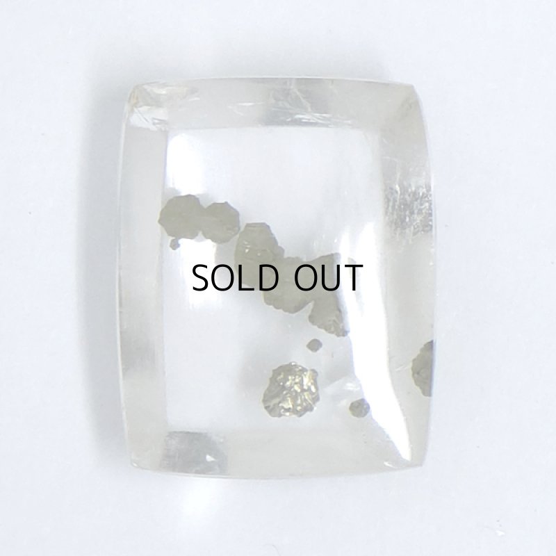 画像1: パイライトＩＮクォーツ クッション 10.6x13.5mm (1)