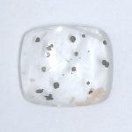 画像1: パイライトＩＮクォーツ クッションカボ 13.1x14.9mm (1)