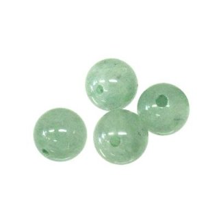 クォーツァイト(グリーン染) 丸玉(貫通) 8-8.5mm - アサオ工芸