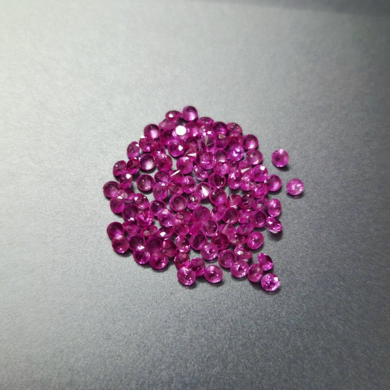 画像1: ルビー ダイヤカット 2mm (1)