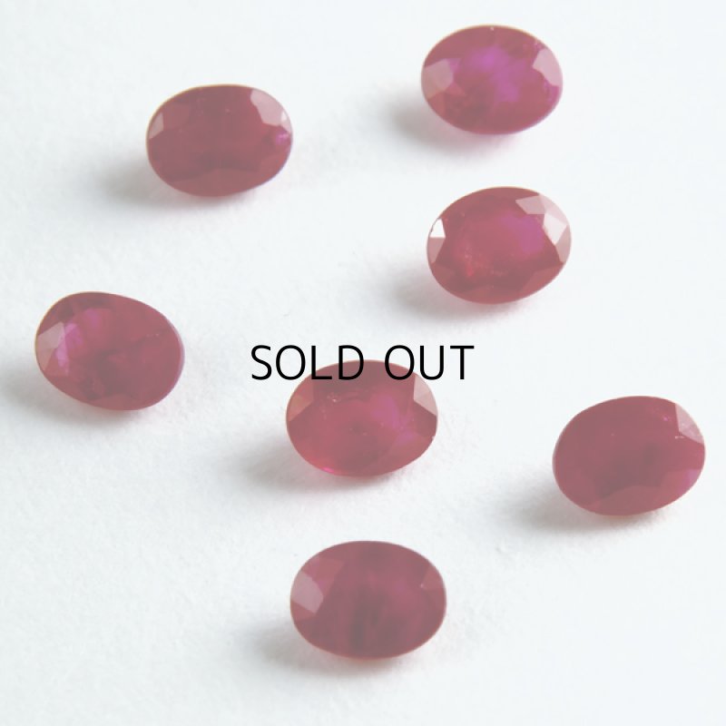 画像1: ルビー オーバルカット 3x4mm (1)