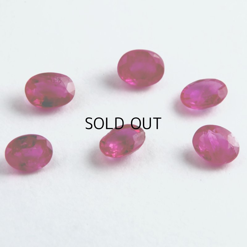 画像1: ルビー オーバルカット 3x4mm (1)