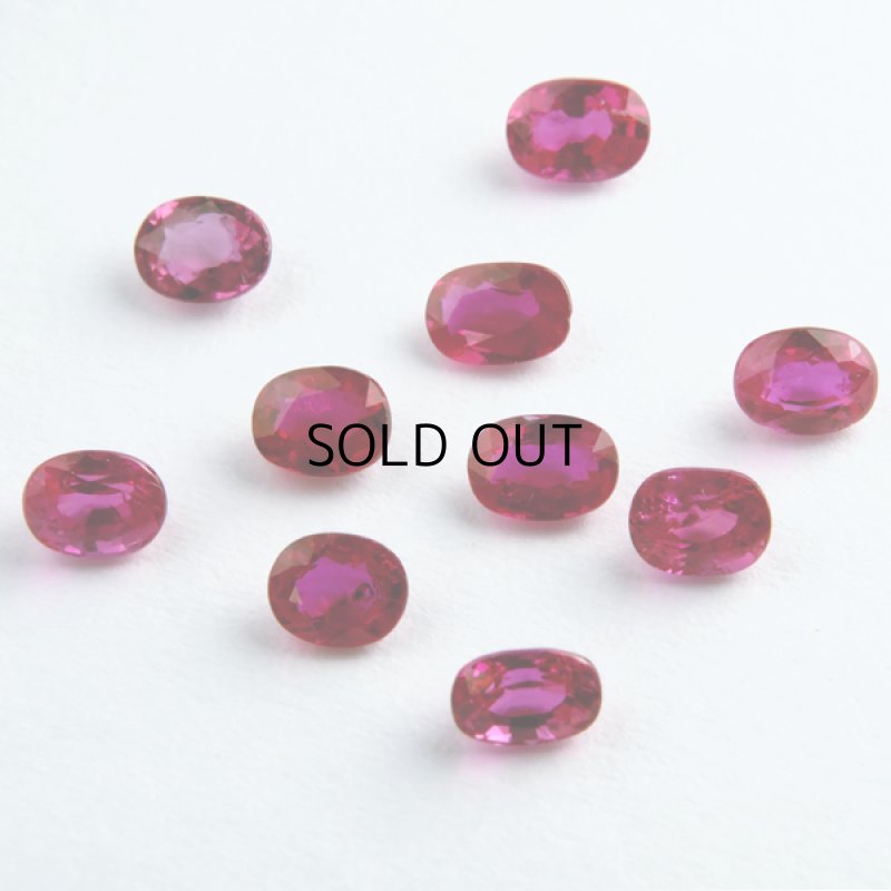 画像1: ルビー オーバルカット 3x4mm (1)