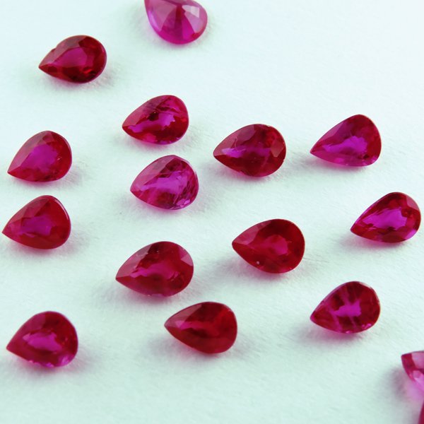 ルビー ペアシェイプカット 3x4mm - アサオ工芸オンライショップ