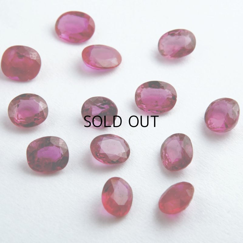 画像1: ルビー オーバルカット 3.3x4.2mm (1)