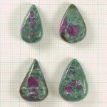 画像1: ルビーＩＮゾイサイト ペアシェイプカボ 20-22mm (1)